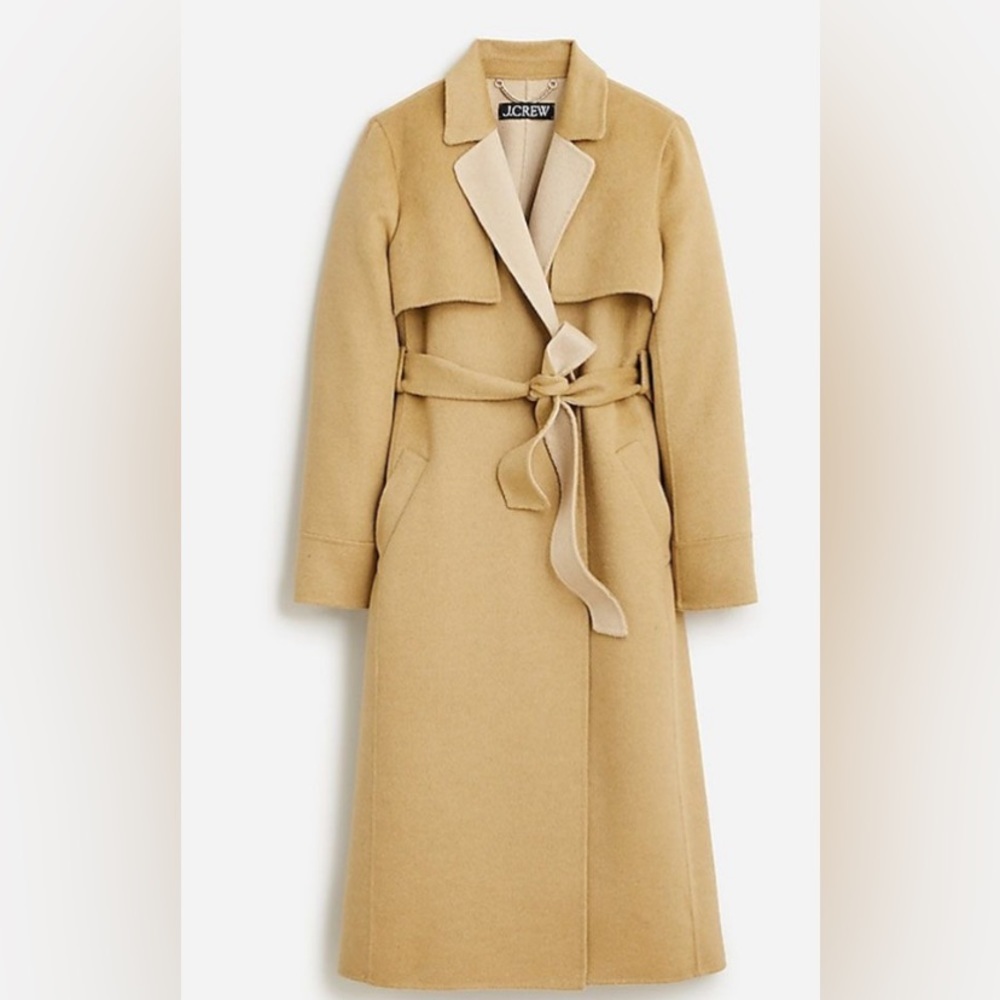 NWOT JCrew Petite Harriet trench coat in double-faced blend - Picture 3 of 7